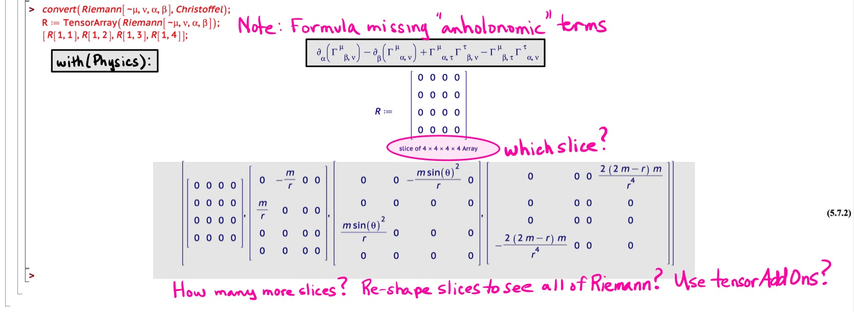 A tensorAddOns vs. Physics package Comparison of the Computation of the Riemann Curvature Tensor of the Schwarzschild Metric