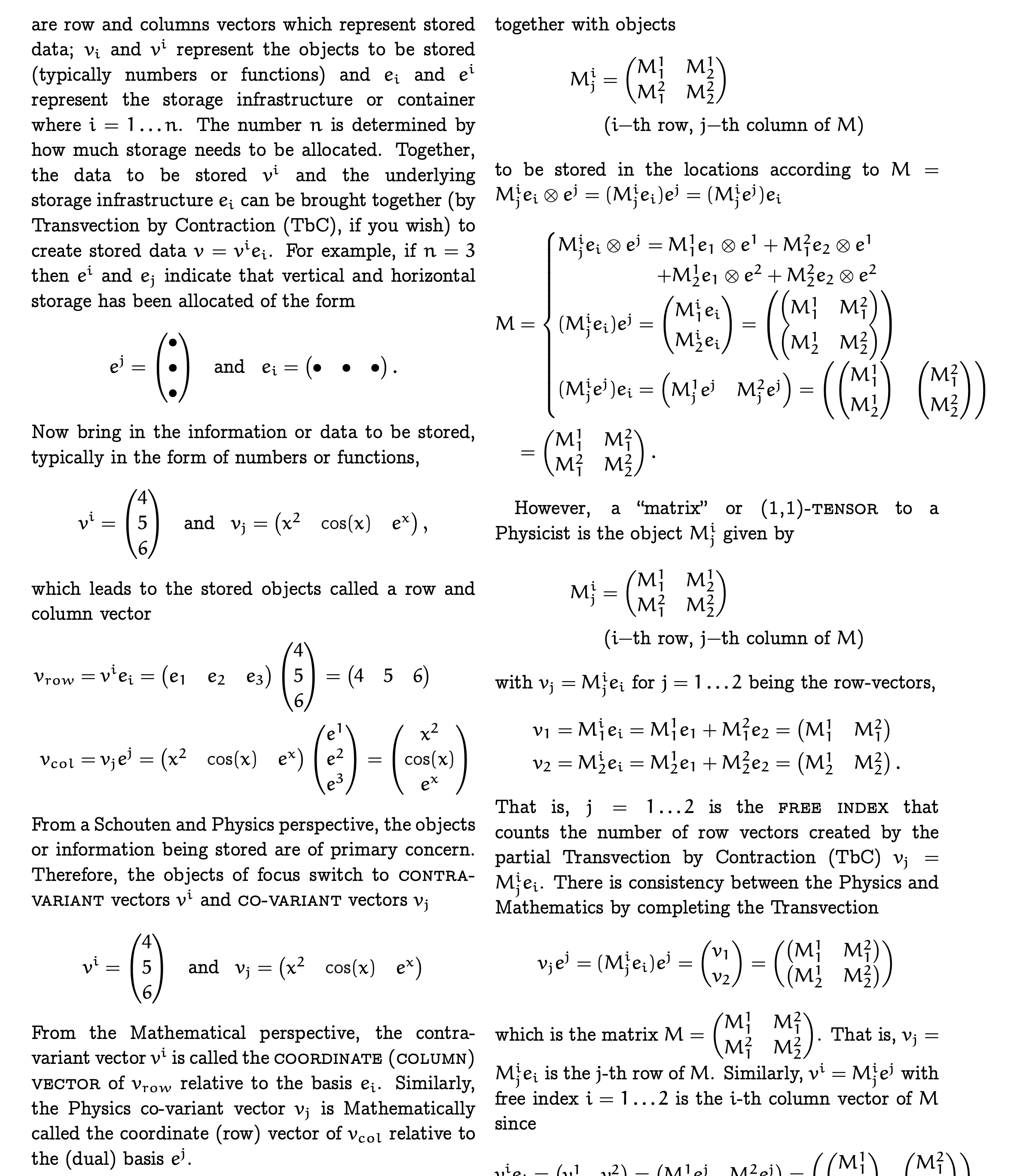 Visual Summary of Kernel-Index Notation for Matrices